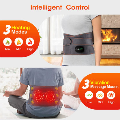 3-in-1 Lumbar Support Belt: Massage – Heat Therapy – Regeneration Therapy